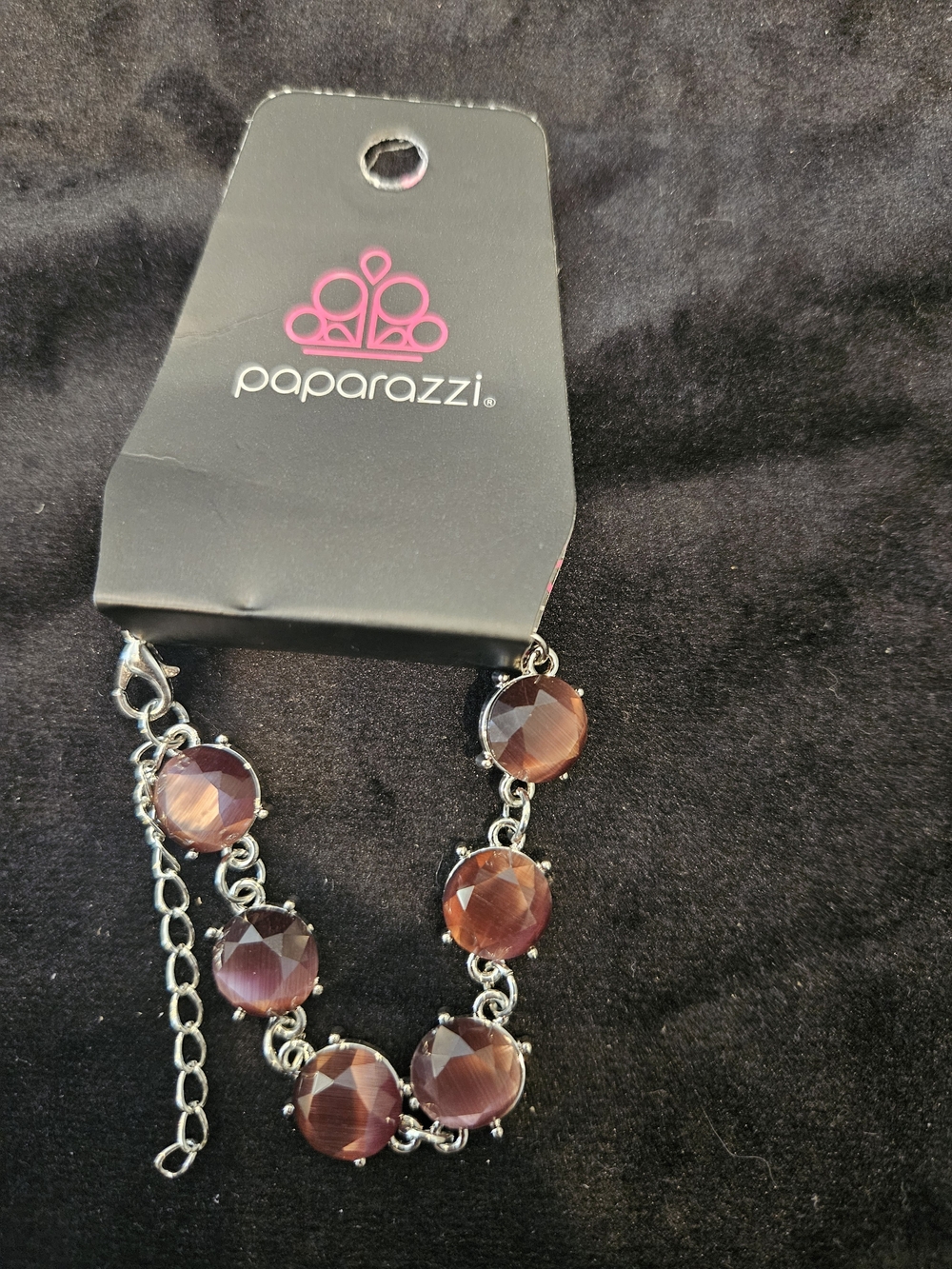 paparazzi Brown Faceted Stone Link Bracelet